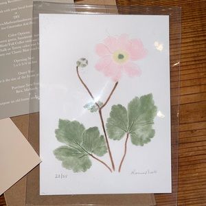 “Blushing Swan” Anemone limited edition handpainted & signed print by RonNicole